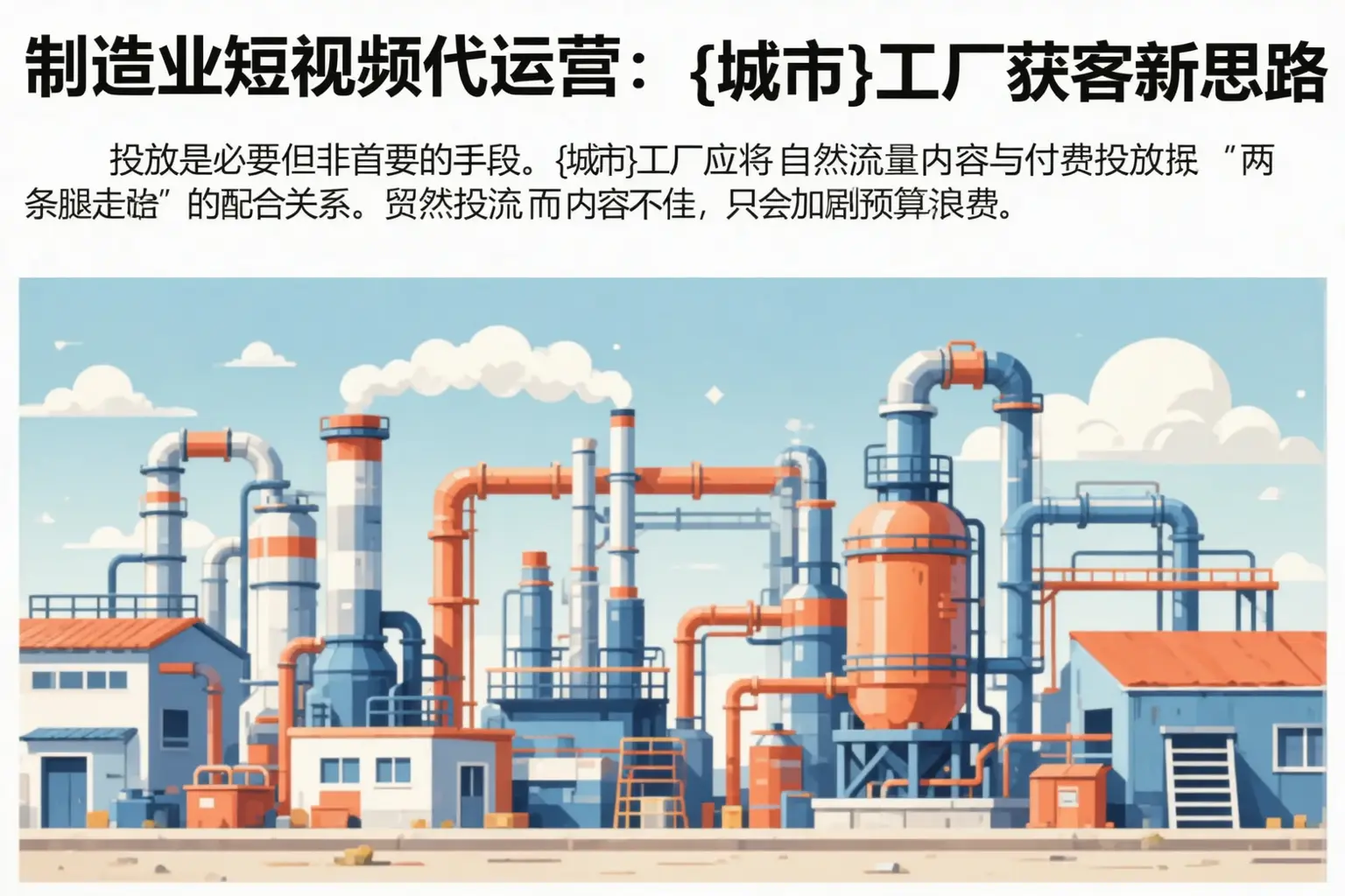 制造业短视频代运营:积石山工厂获客新思路